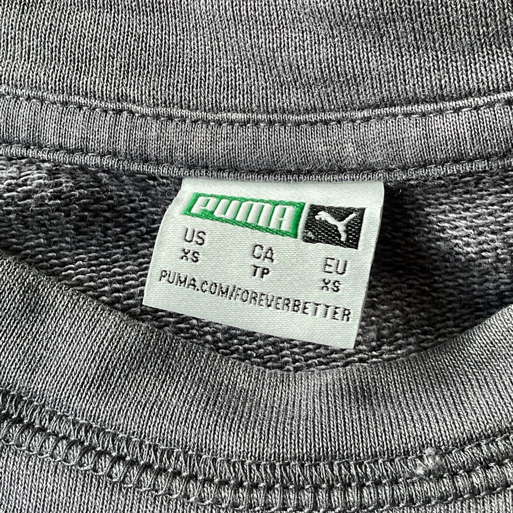 Puma Galactic Grey Dare to Relaxed Fit Washed Crew Neck Sweatshirt. - Picture 6 of 8